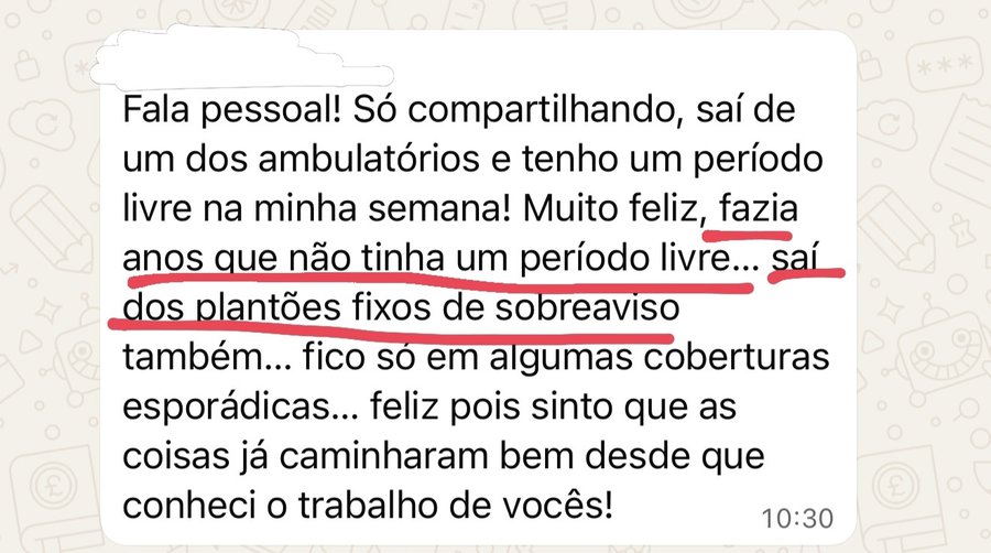 Depoimento: Saí dos plantões fixos de sobreaviso, fazia anos que não tinha um período livre